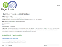 Tablet Screenshot of dagersports.com